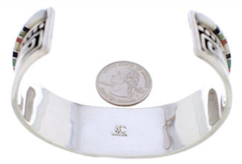 Water Wave Multicolor Sterling Silver Cuff Bracelet MX27559