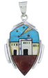 Multicolor Native American Village Design Pendant Jewelry PX29746