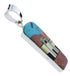 Multicolor Native American Design Silver Pendant Jewelry PX29750