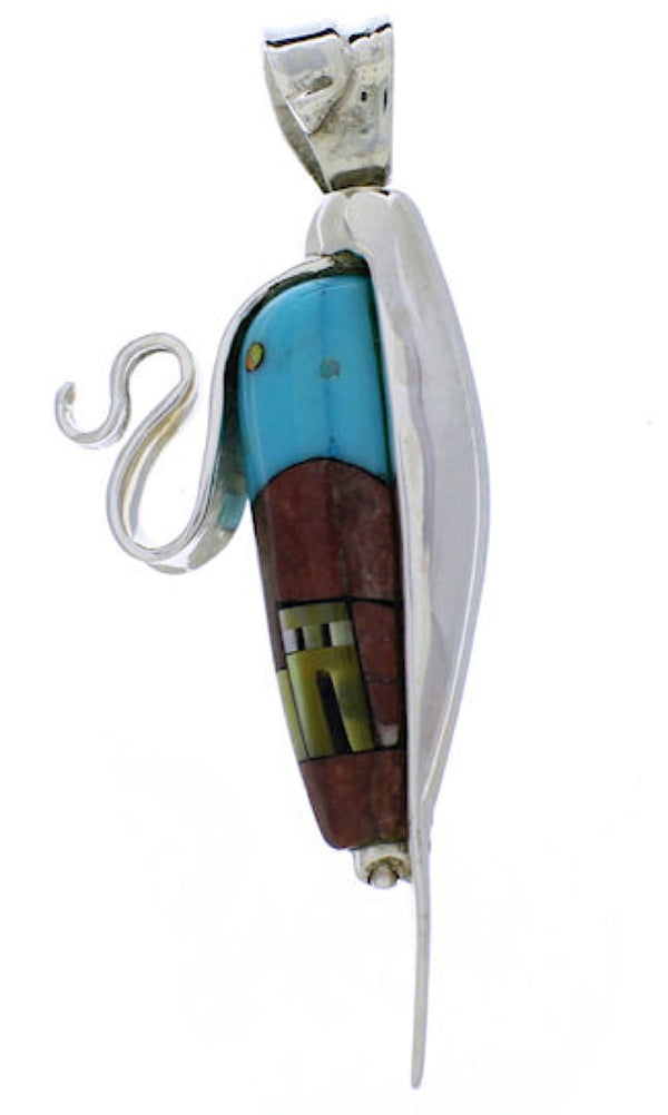 Reversible Native American Design Multicolor Corn Pendant PX29756