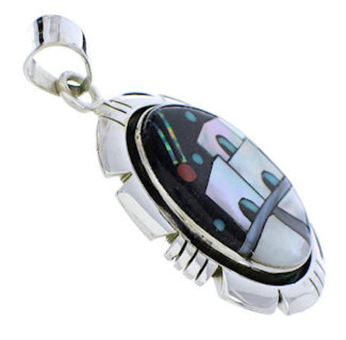 Multicolor Native American Village Design Pendant Jewelry PX29764