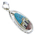 Sterling Silver Multicolor Native American Design Pendant PX29770