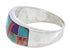 Silver Multicolor WhiteRock Sunrise Ring Size 8-1/2 PX38346