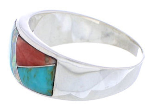 Silver Multicolor Jewelry Wild Fire WhiteRock Ring Size 8-3/4 PX38450