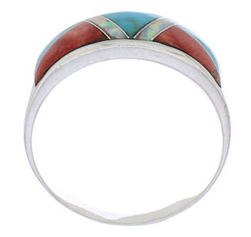 Silver Multicolor Jewelry Wild Fire WhiteRock Ring Size 8-3/4 PX38450