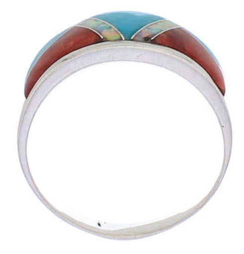 Wild Fire WhiteRock Multicolor Inlay Ring Size 8-1/4 PX38457