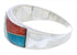 WhiteRock Multicolor Inlay Sterling Silver Size 8-1/2 PX38492