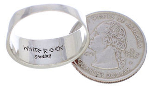 WhiteRock Multicolor Inlay Sterling Silver Size 8-1/2 PX38492