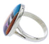 Multicolor Turquoise Sterling Silver Ring Size 8-3/4 JX37895
