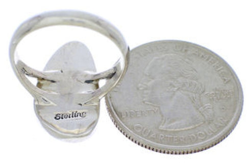 Multicolor Turquoise Sterling Silver Ring Size 8-3/4 JX37895