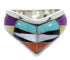 Sterling Silver Multicolor Turquoise Ring Jewelry Size 7-3/4 RS42178