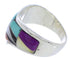 Sterling Silver Magenta Turquoise Multicolor Ring Size 6-1/4 RS42190