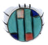 Genuine Sterling Silver Multicolor Inlay Ring Size 11-3/4 JX37771