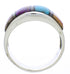 Multicolor Genuine Sterling Silver Ring Size 8-3/4 AS39289