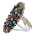 Turquoise Multicolor Sterling Silver Ring Size 8 AX37776