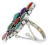 Multicolor Sterling Silver Ring Size 8-3/4 AS35691