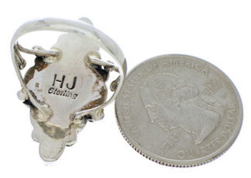 Multicolor Sterling Silver Ring Size 8-3/4 AS35691