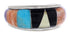 Multicolor Inlay Sterling Silver Jewelry Ring Size 7-1/4 UX35995
