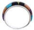 Multicolor Inlay Sterling Silver Jewelry Ring Size 7-1/4 UX35995