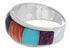 Silver And Multicolor Inlay Jewelry Ring Size 7-1/4 UX35998