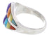 Authentic Sterling Silver Multicolor Inlay Ring Size 7-1/2 UX36024