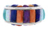 Multicolor Inlay Sterling Silver Southwest Ring Size 8-1/2 UX36033
