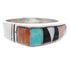 Authentic Sterling Silver Multicolor Inlay Ring Size 6-1/2 UX36085