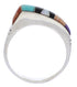 Authentic Sterling Silver Multicolor Inlay Ring Size 6-1/2 UX36085
