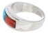 Authentic Sterling Silver Multicolor Inlay Ring Size 7-3/4 UX36161