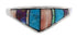 Silver And Multicolor Inlay Jewelry Ring Size 8-1/2 UX36233