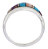Silver And Multicolor Inlay Jewelry Ring Size 8-1/2 UX36233