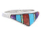 Sterling Silver Multicolor Inlay Southwest Ring Size 8-1/2 UX36470