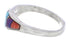 Sterling Silver Multicolor Inlay Southwest Ring Size 8-1/2 UX36470
