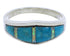 Turquoise Opal Sterling Silver Southwest Ring Size 7-3/4 EX51040