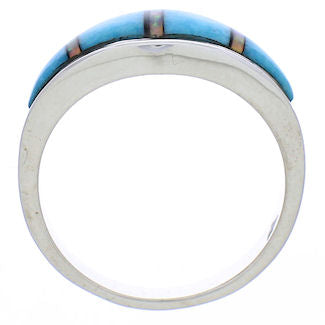 Genuine Sterling Silver Turquoise Opal Ring Size 6-3/4 EX51052