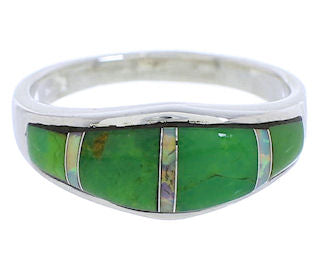 Mojave Turquoise And Opal Sterling Silver Ring Size 7-3/4 EX51072
