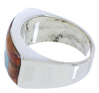 Multicolor Inlay Jewelry Sterling Silver Ring Size 6-1/4 AS41378