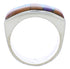 Multicolor Inlay Jewelry Sterling Silver Ring Size 7-1/4 AS41384