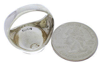Native American Design Silver Multicolor Ring Size 11-1/2 EX51095