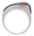 Multicolor Inlay Genuine Sterling Silver Ring Size 6-1/2 JX37929