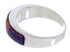 Southwest Silver Multicolor Inlay Ring Size 6-3/4 JX37939