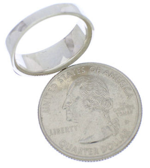 Southwest Silver Multicolor Inlay Ring Size 6-3/4 JX37939