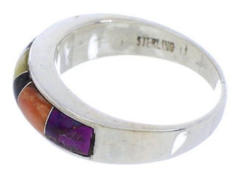 Multicolor Authentic Sterling Silver Ring Size 7-3/4 JX37964