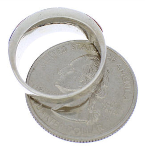 Multicolor Authentic Sterling Silver Ring Size 7-3/4 JX37964