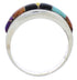 Southwest Genuine Sterling Silver Multicolor Ring Size 7-3/4 JX37966
