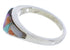 Silver Turquoise Multicolor Southwest Inlay Ring Size 7-1/2 JX37974