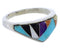 Silver Multicolor Southwest Ring Size 7-1/2 JX37987