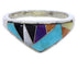 Silver Multicolor Southwest Ring Size 7-1/2 JX37987