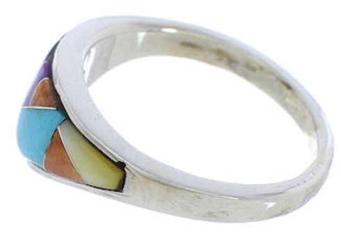 Silver Multicolor Southwest Ring Size 7-1/2 JX37987