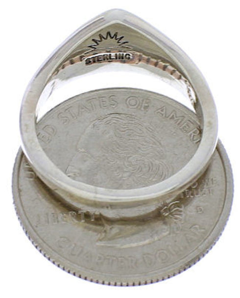 Sterling Silver Southwest Multicolor Ring Size 5-3/4 JX38040